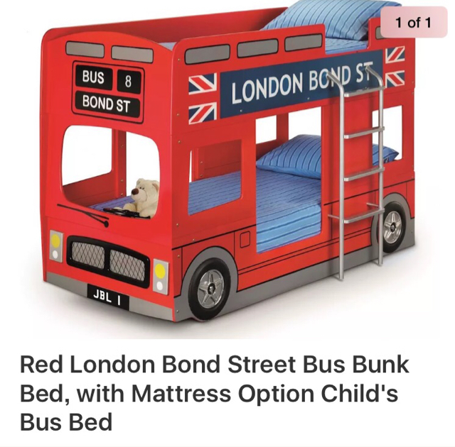 子供用のベッド 二段ベッド ロンドンバスと消防車を見つけました 子連れで行き当たりばったり